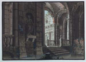 Stage Design, Antique Ruins, Interior