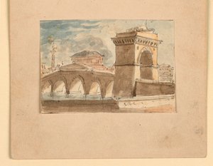 Stage Design, Bridge Across Water by Unknown artist