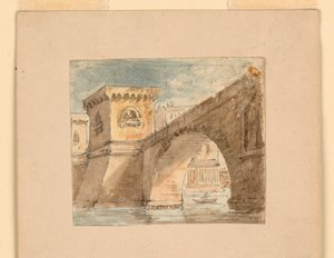 Stage Design, Bridge Across Water by Unknown artist