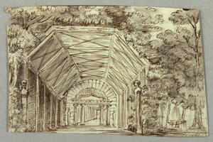 Stage Design, Garden Pavilion by Unknown artist