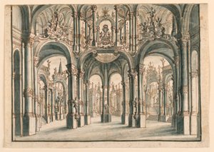 Stage Design, Open Palace Court by Unknown artist