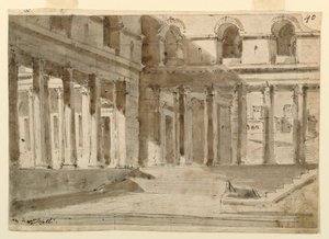 Stage Design, Palace Court with Stairs
