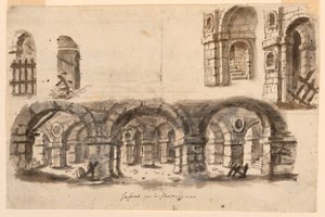 Stage Design, Prison Cellar by Unknown artist