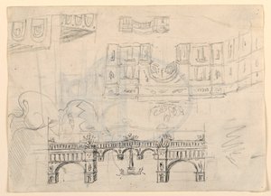 Stage Design: a Town Square by Unknown artist