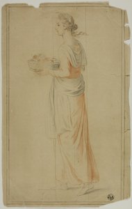 Standing Girl Holding Basket