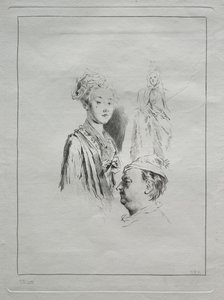 Study of Heads by Unknown artist