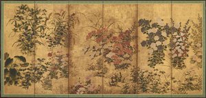Summer and Autumn Flowers by Unknown artist