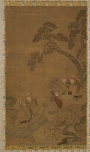 Tapestry: Five Sages in a Garden Under Pines by Unknown artist