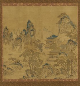 Tapestry: Landscape - A Palace Among Mountains by Unknown artist
