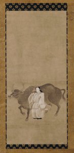 Tenjin (Sugawara no Michizane) with an Ox