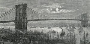 The Brooklyn Bridge, New York by Unknown artist