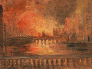 The Burning of the Houses of Parliament by Unknown artist