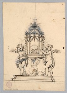 The Elevation of a Reliquary of a Skull by Unknown artist