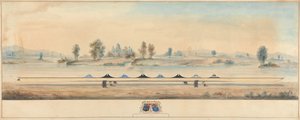 The Eton Boat on the Towpath of the Thames: Windsor Castle in Background by Unknown artist
