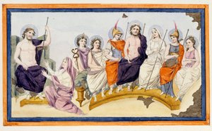 The Gods of Olympus and on the left Thetis, Achilles