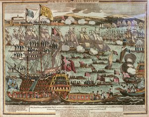 The Grand Naval Review, c. 1814 (coloured etching)