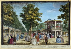The Grande alley at the entrance of the gardens of Vauxhall by Unknown artist