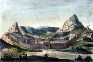 The Great Wall of China. 19th century engraving by Unknown artist