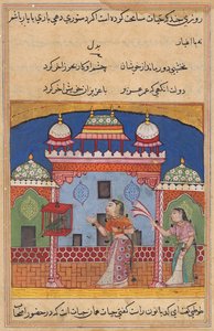 The Parrot Addresses Khujasta at the Beginning of the Twenty-second Night, from a Tuti-nama (Tales of a Parrot) by Unknown artist