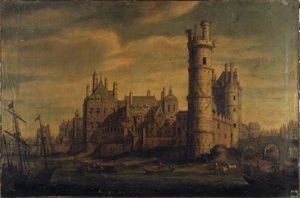 The Tower and Gate of Nesle, Hôtel de Nevers, circa 1650 by Unknown artist