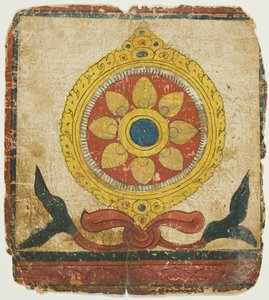 The Wheel of Law (Dharmachakra), from a Set of Initiation Cards (Tsakali) by Unknown artist