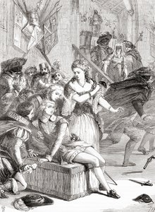 The Assassination of Gustavus III by Jacob Johan Anckarström at a Masked Ball, Stockholm, Sweden, 1792 (engraving)