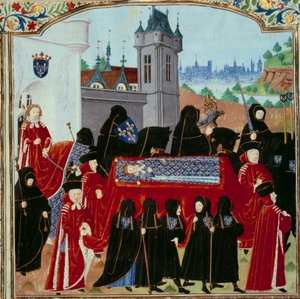 The Body of the Late King Charles VI is Carried Away, Behind the Procession the New King Charles VII by Unknown artist