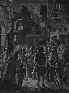 The bourgeois of Paris contemplate the first candlelight lamps. In 