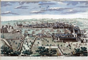 The city and port of Marseille in the 18th century - B.N. by Unknown artist