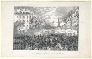 The Combat in the Jaegerzeile to Vienna by Unknown artist