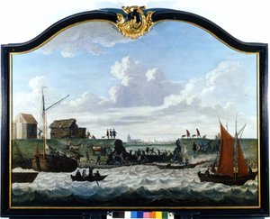 The dam of Zierikzee. Anonymous painting of the 18th century by Unknown artist