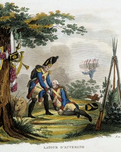 The death of Theophile Malo Corret de La Tour (or Latour) d