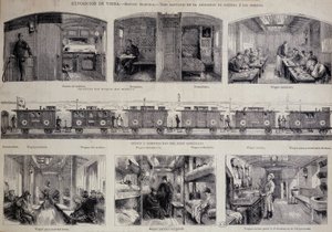 The Different Compartments of a Sanitary Train by Unknown artist