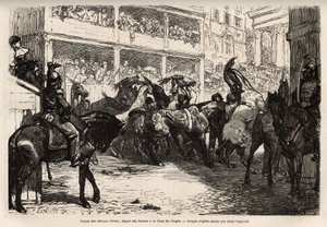 The free horse race, organized four times during the carnival, starts at the People