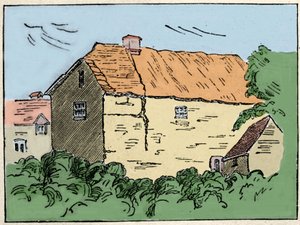 The home of Francis Drake, British explorer and privateer in Crowndale near Tavistock. It was destroyed in the 19th century by Unknown artist