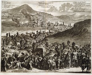 The Pilgrimage Caravan from Cairo to Mecca - Engraving by Dapper