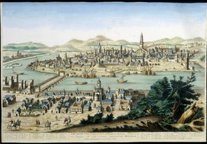 The port and city of Seville by Unknown artist