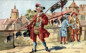 The trade of wigs merchant in 1750 by Unknown artist