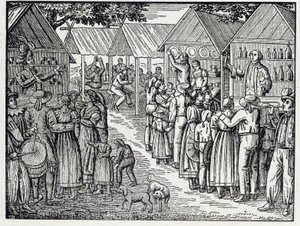 The two charlatans - from a wood engraving by Unknown artist