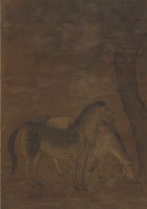 Two Horses Under a Tree