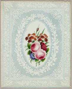 Untitled Valentine (Flowers on Lace) by Unknown artist