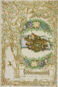 Untitled Valentine (Woman in Garden) by Unknown artist