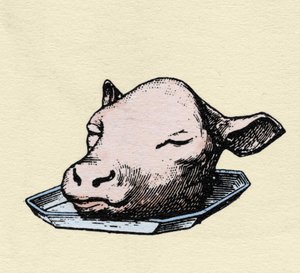 Veal Head, Engraving Late 19th Century by Unknown artist