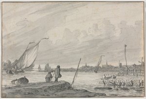 View of Alkmaar with Boats by Unknown artist