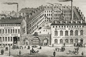 View of the Mappin Brothers cutlery factory in London (detail) by Unknown artist