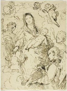 Virgin and Child with Angels by Unknown artist