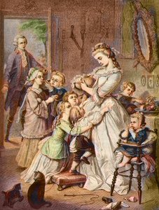 Werther surprises Charlotte surrounded by children