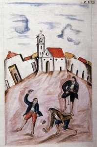 Young Indians Playing with a Spinning Top, from the Book 