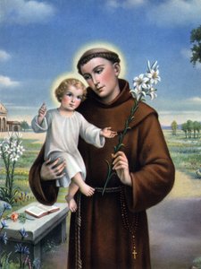 Pious image: representation of Saint Anthony of Padua known as the Thaumaturge