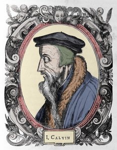 Portrait of Jean Calvin (1509-1564), French religious reformer and writer by Unknown artist